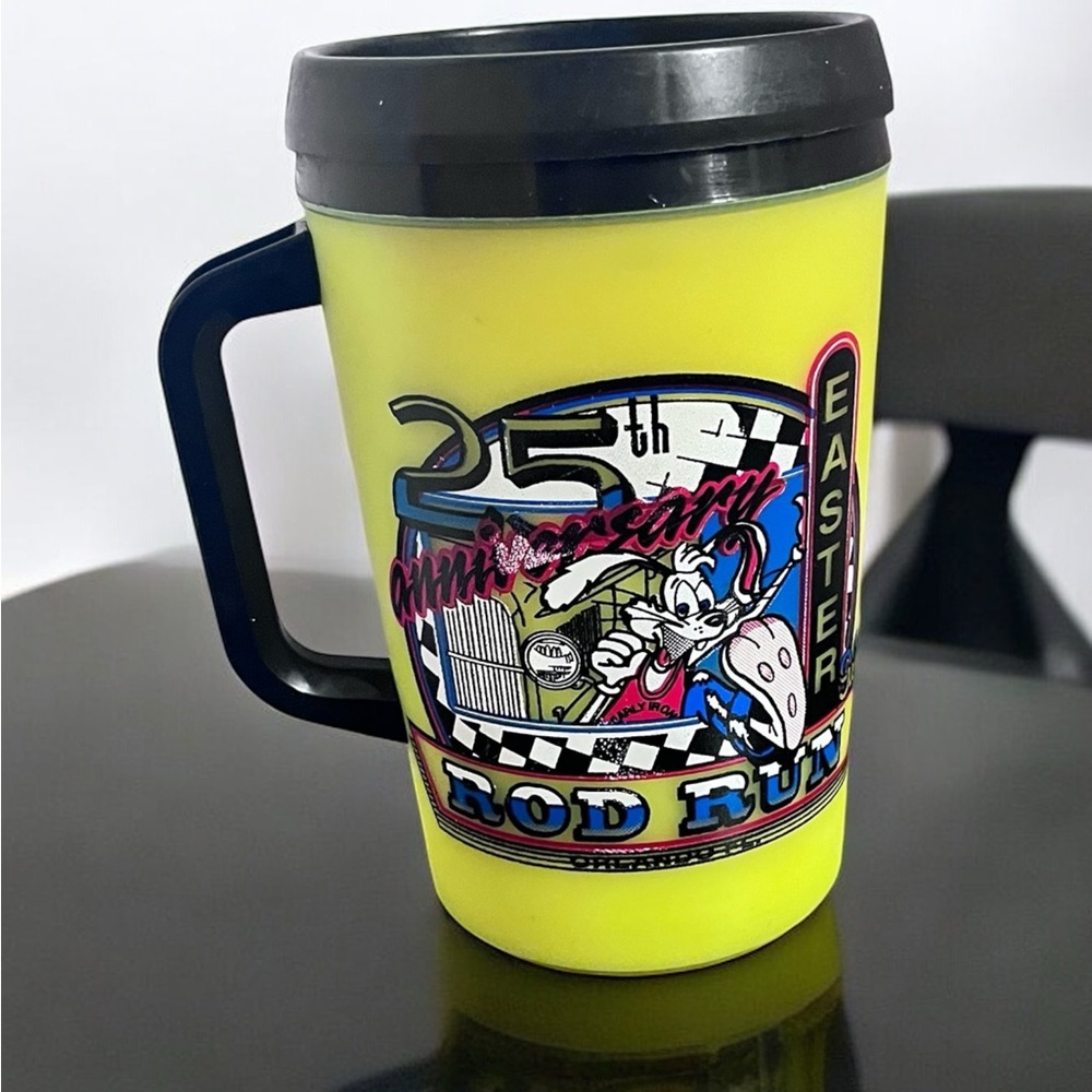 25th Anniversary Rod Run Easter 1996 Insulated Mug Neon Yellow